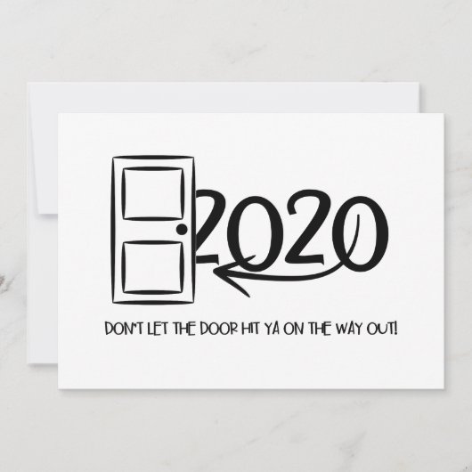 Laat de deur je niet raken op de weg naar Kerstmis Kaart (Voorkant)