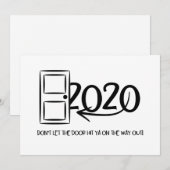 Laat de deur je niet raken op de weg naar Kerstmis Kaart (Voorkant / Achterkant)