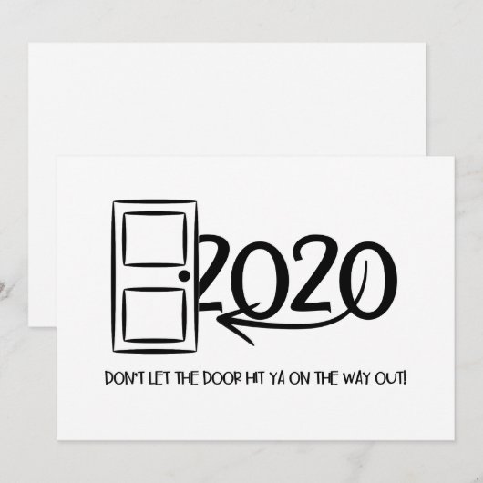 Laat de deur je niet raken op de weg naar Kerstmis Kaart (Voorkant / Achterkant)