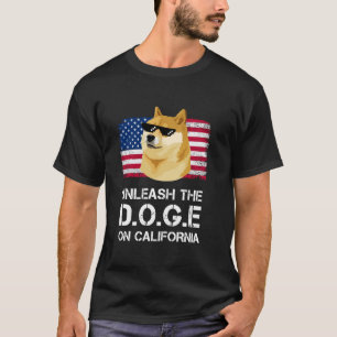 Laat de DOGE los op Californische Corruptie Amerik T-shirt