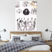 Laat de dood niet. Wees je leven. Canvas Afdruk (Insitu (Slaapkamer))