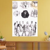 Laat de dood niet. Wees je leven. Canvas Afdruk (Insitu (Woonkamer))
