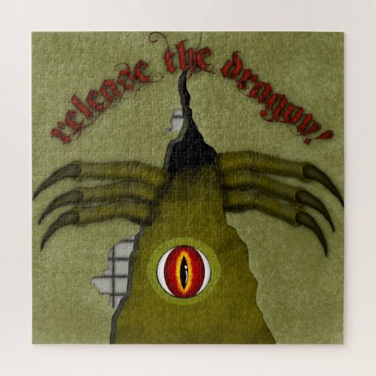 Laat de draak los! Digitale kunst Legpuzzel (Verticaal)