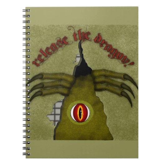 Laat de draak los! Digitale kunst Notitieboek (Voorkant)