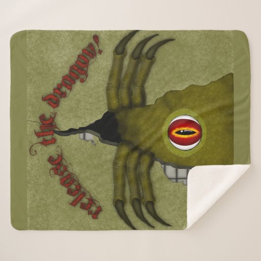 Laat de draak los! Digitale kunst Sherpa Deken (Voorkant (horizontaal))