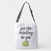 Laat de drink gin Canvas tas beginnen. Wit (Achterkant)