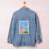 Laat de droom- varken citeren denim jacket (Hangar)