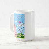 Laat de droom- varken citeren koffiemok (Voorkant links)