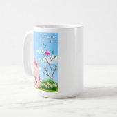 Laat de droom- varken citeren koffiemok (Voorkant links)