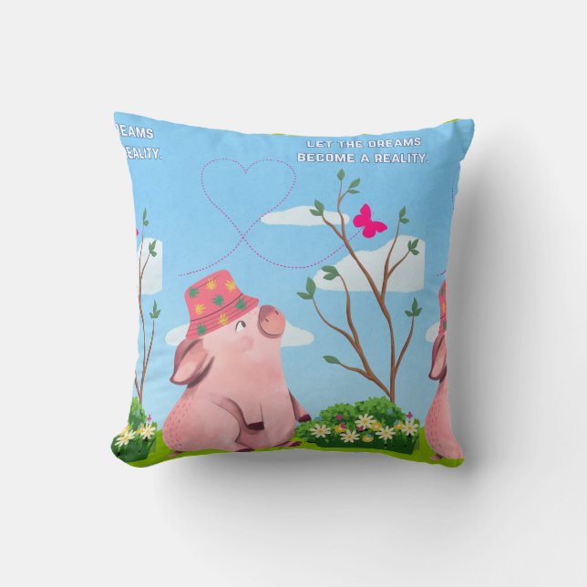 Laat de droom- varken citeren kussen (Voorkant)