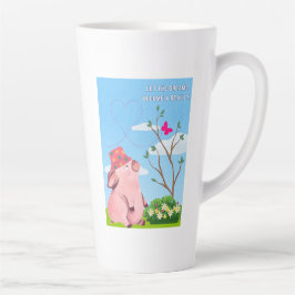 Laat de droom- varken citeren latte mok