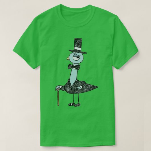 Laat de duif de bus 20 rijden. t-shirt (Design voorkant)