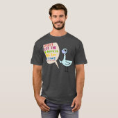 Laat de duif te dicht lopen t-shirt (Voorkant volledig)