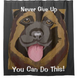 Laat de Duitse herder nooit vallen Douchegordijn