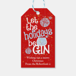 Laat de Feestdagen een grappig kerstfeest worden Cadeaulabel