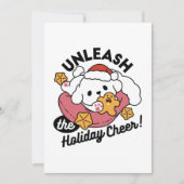 Laat de feestvreugde los - Schattigee hondenkerst Bedankkaart (Voorkant)