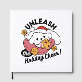 Laat de feestvreugde los - Schattigee hondenkerst Gastenboek (Voorkant)