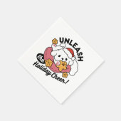 Laat de feestvreugde los - Schattigee hondenkerst Servet (Hoek)