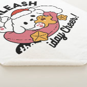 Laat de feestvreugde los - Schattigee hondenkerst Sherpa Deken (3/4)