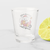 Laat de feestvreugde los - Schattigee hondenkerst Shot Glas (Achterkant)