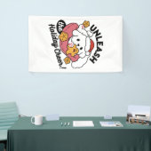 Laat de feestvreugde los - Schattigee hondenkerst Spandoek (Beurs)