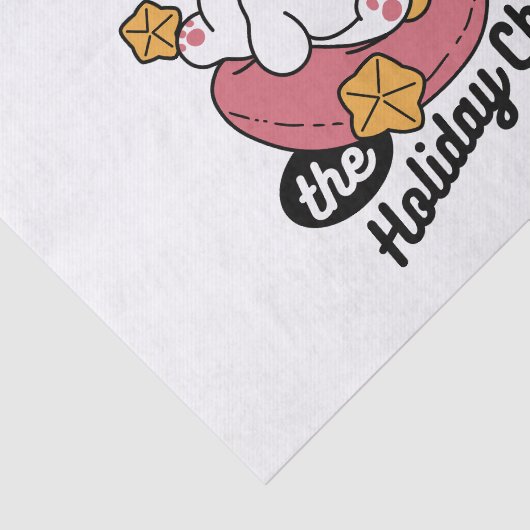 Laat de feestvreugde los - Schattigee hondenkerst Tissuepapier (Detail)