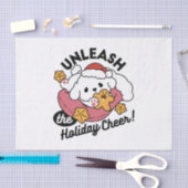 Laat de feestvreugde los - Schattigee hondenkerst Tissuepapier (Craft)