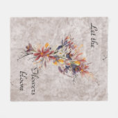 Laat de Flowers Bloom Earth Tone Fleece Blanket Deken (Voorkant (Horizontaal))