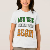 Laat de fratsen beginnen St. Patrick's Dag Tri-Blend Shirt (Voorkant)