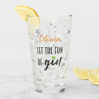 Laat de fun-gin gepersonaliseerd glas