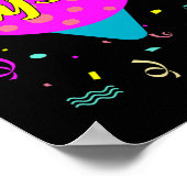 Laat de fysieke uitloopgym in de 80-jarigen lopen poster (Hoek)