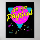 Laat de fysieke uitloopgym in de 80-jarigen lopen poster (Voorkant)