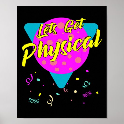 Laat de fysieke uitloopgym in de 80-jarigen lopen poster (Voorkant)