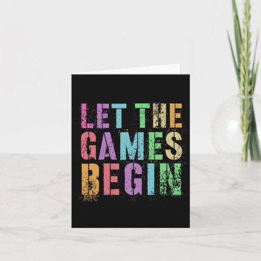 Laat de games beginnen met de legende van de schoo kaart (Voorkant)