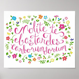 Laat de gebasters je de regenboogvlam afbreken. poster