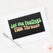 Laat de gevoelens stromen rechthoekige sticker (Envelop)