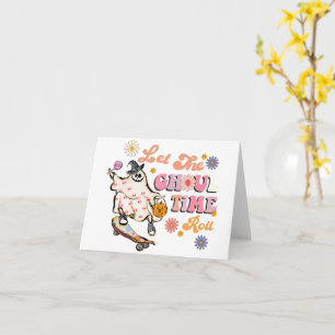 Laat de Ghoul Time Roll Retro Halloween Kaart