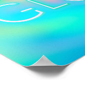 Laat de gloW Neon Festival Party Rave Dance Trance Poster (Hoek)