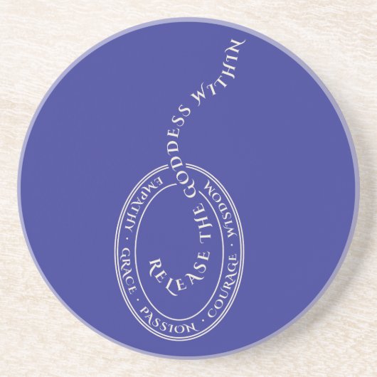 Laat de Godin vrij in Sandstone Onderzetter (Voorkant)