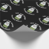 Laat de goede Thymes Roll Funny Herb Pun Dark BG Cadeaupapier (Hoek)