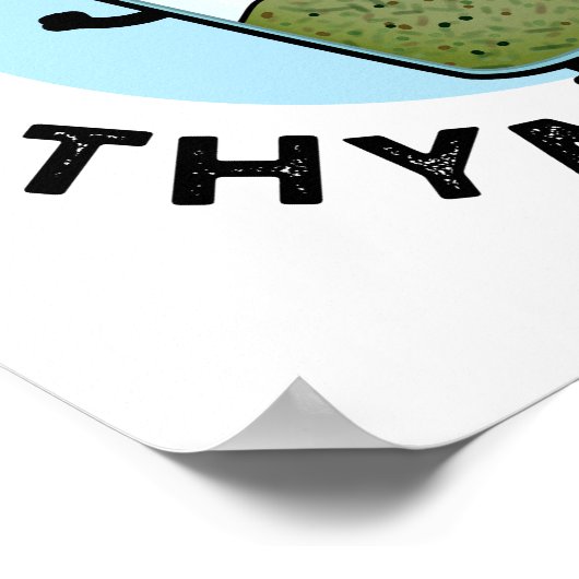 Laat de goede Thymes Roll Funny Herb Pun Poster (Hoek)