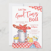 Laat de goede tijd Crawfish Boil Seafood Boil Part Kaart (Voorkant)