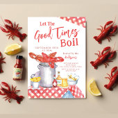 Laat de goede tijd Crawfish Boil Seafood Boil Part Kaart