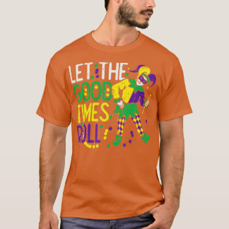 Laat de goede tijd met Jester Bead Funny Mardi Gra T-shirt