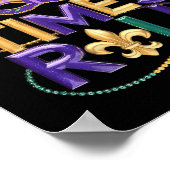 Laat de goede tijd rollen Mardi Gras Carnaval Mann Poster (Hoek)