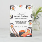 Laat de Goede Tijden Broodje Sushi Partij Verjaard Kaart (Staand voorkant)