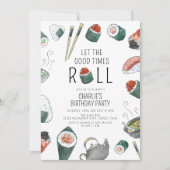 Laat de Goede Tijden Broodje Sushi Partij Verjaard Kaart (Voorkant)