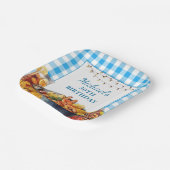 Laat de goede tijden de verjaardag van zeevruchten papieren bordje (Gebogen)