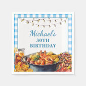 Laat de goede tijden de verjaardag van zeevruchten servet (Voorkant)