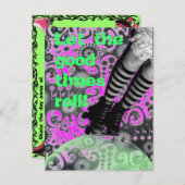 Laat de goede tijden draaien! Uitnodiging briefkaa (Voorkant / Achterkant)